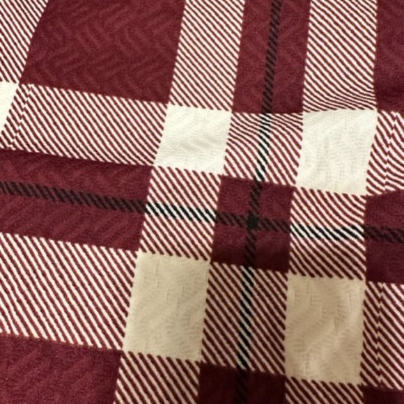 Burgundy & Cream Plaid Leggings P630132X - Picture 3 of 5